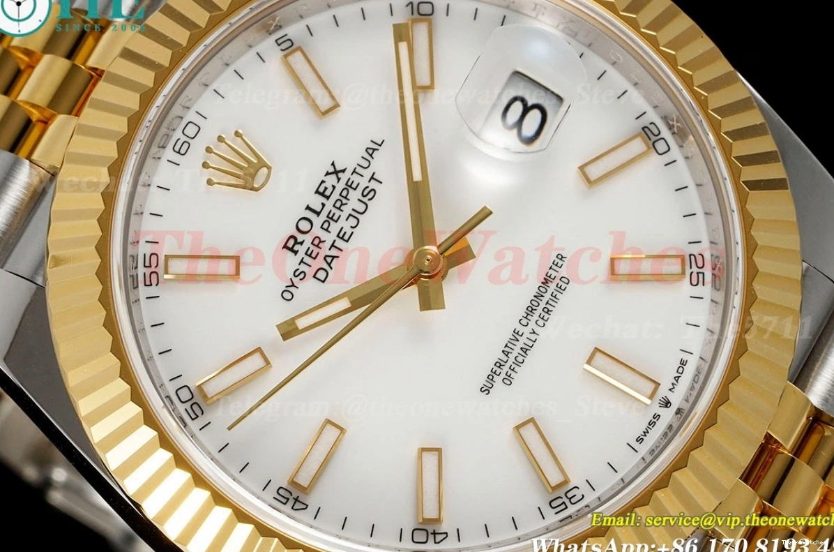 Datejust Dial White Jub 126333 SH3235 ARF YG 41mm SS 0509